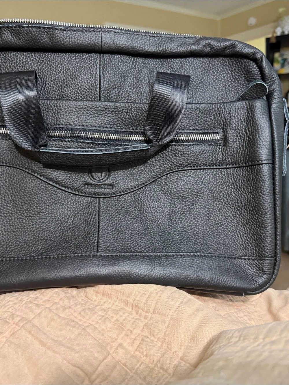 BULLCAPTAIN Laptop for Men Briefcase Bag Leather - MISSING SHOULDER STRAP
